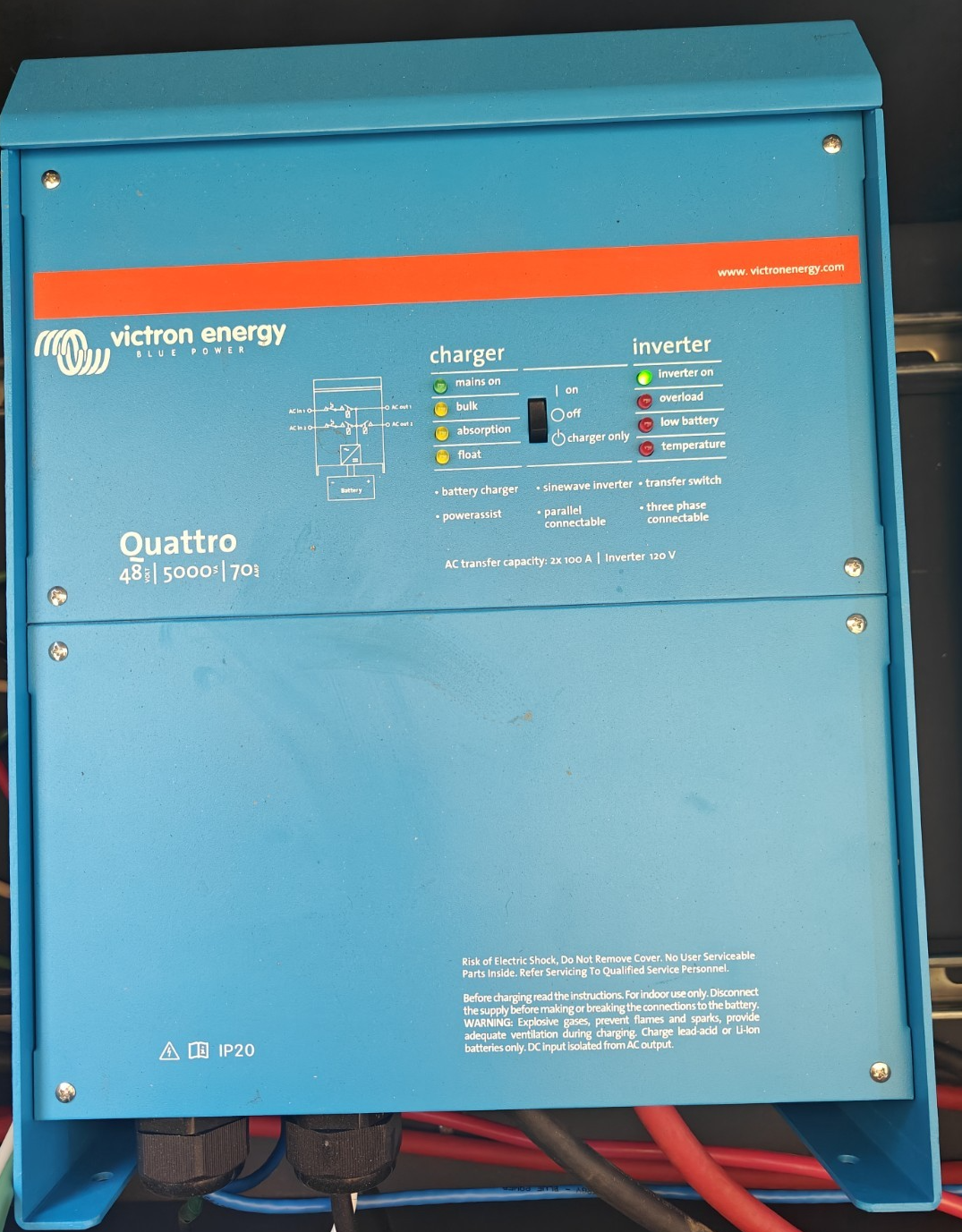 Victron QUA485021100 Quattro 48/5000/70-100/100 120V VE.B Auth Dealer 5 year war