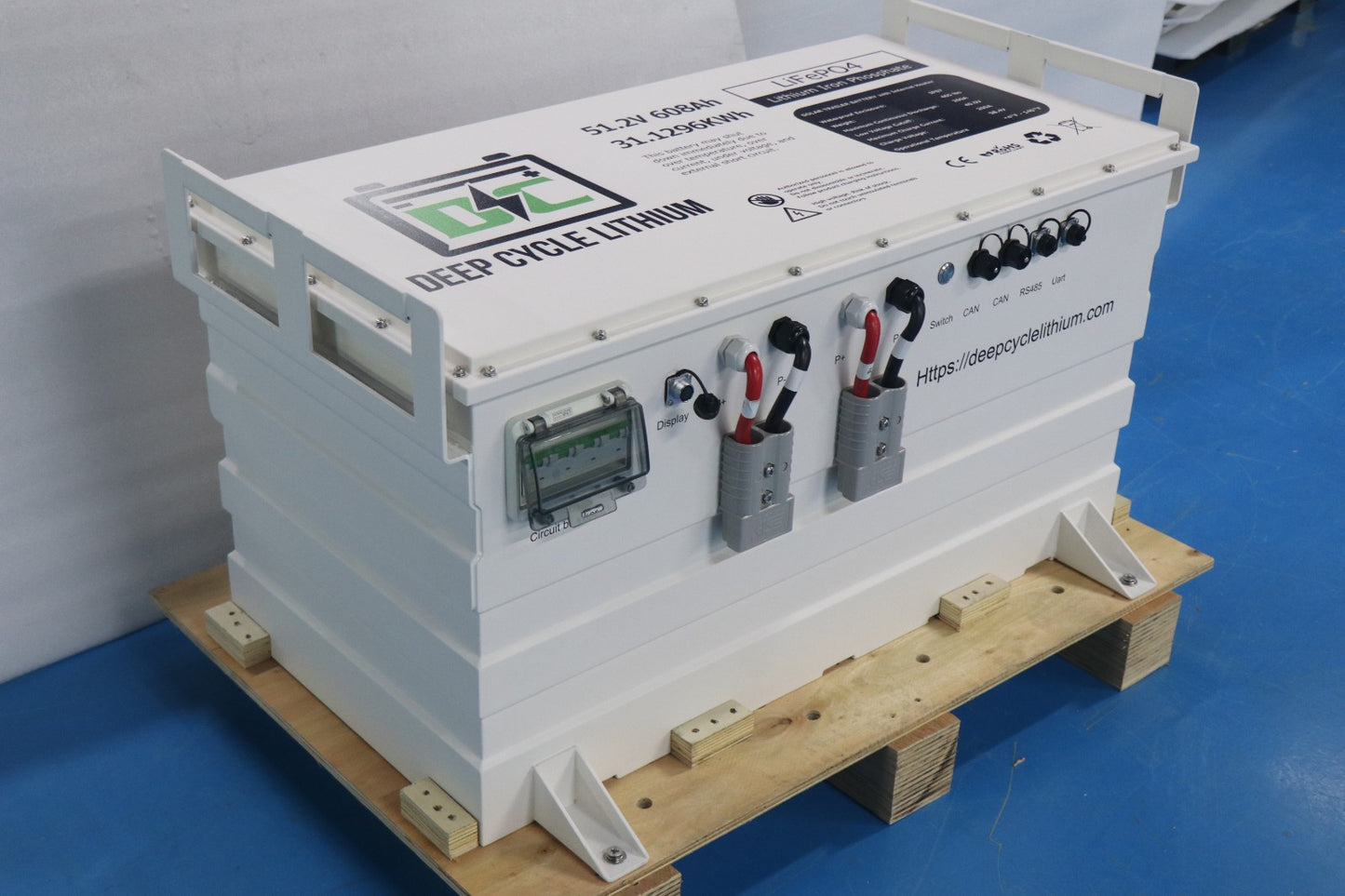 Replacement LFP Lithium battery pack for dc solar trailer - 51.2V 608ah 31.2Kwh