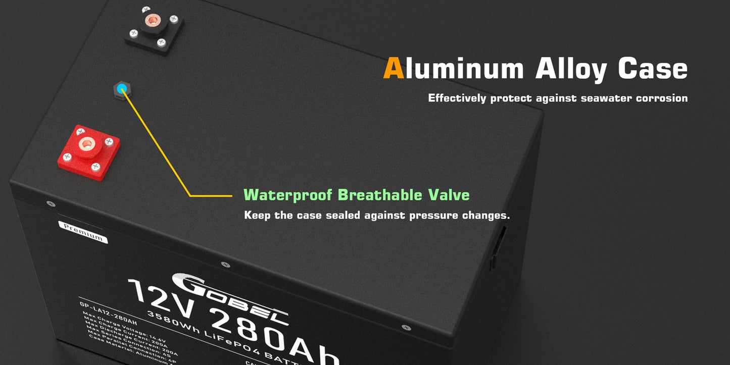 Gobel GP-LA12-306AH| 12V306Ah Battery, Built-in heater & Bluetooth