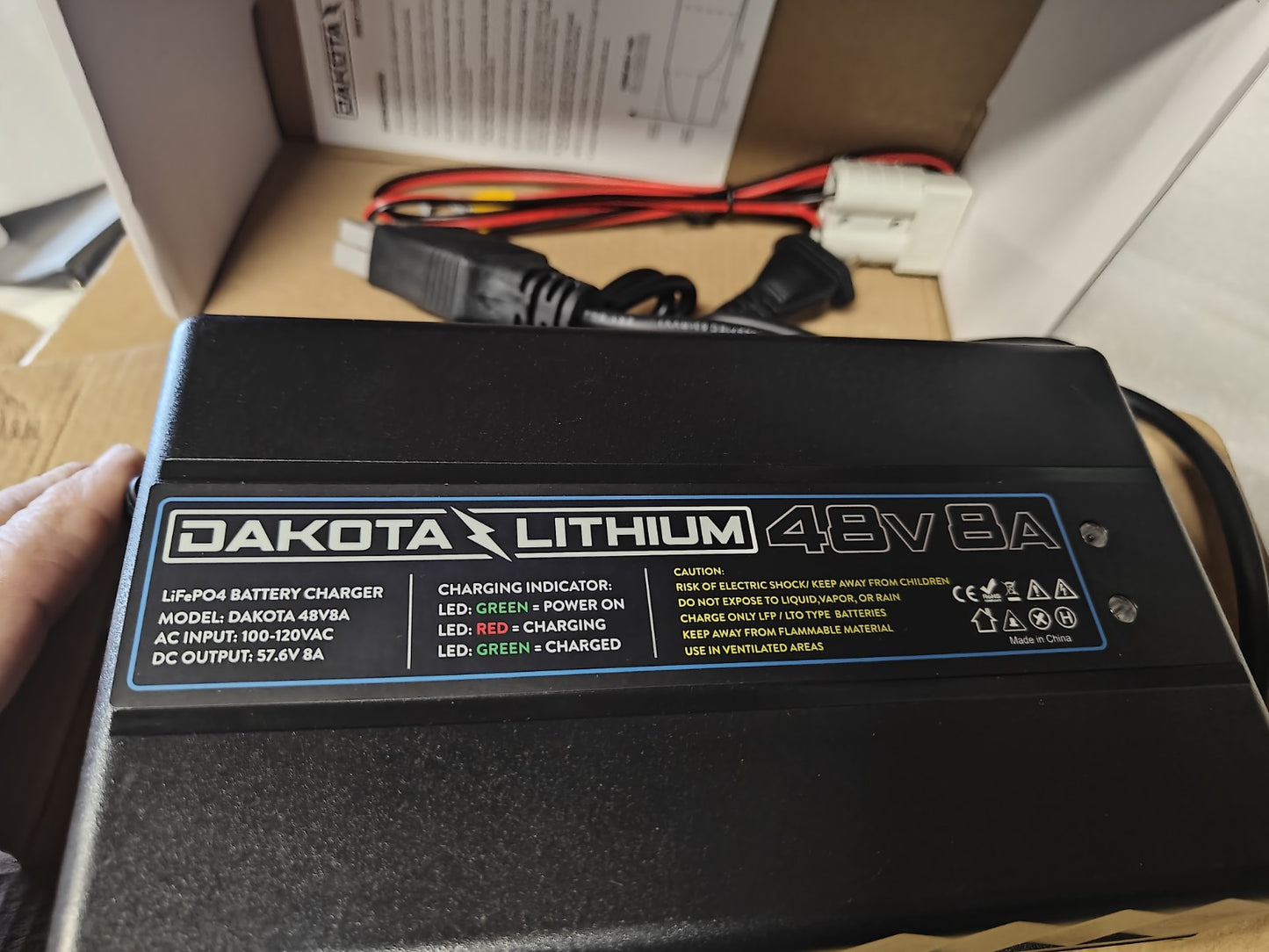 Dakota Lithium 48V 8A LiFePO4 Battery Charger