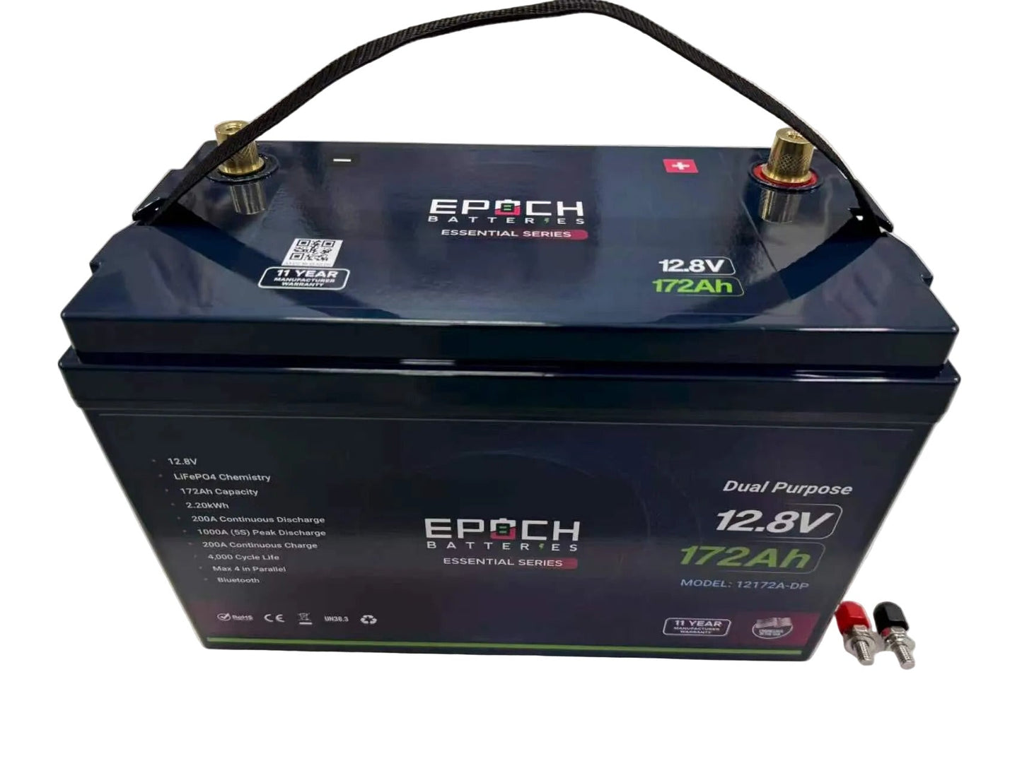 Epoch Batteries (PRE-ORDER) 12V 172Ah (2.20kWh) Dual Purpose Essential Series - Group 31 LiFePO4 Battery - ETA APR 30