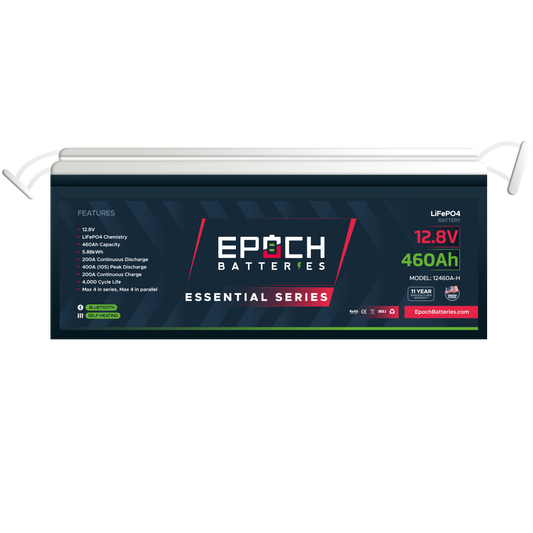 Epoch Batteries 12V 460Ah (5.89kWh) Essential Series - Bluetooth & Heated LiFePO4 Battery