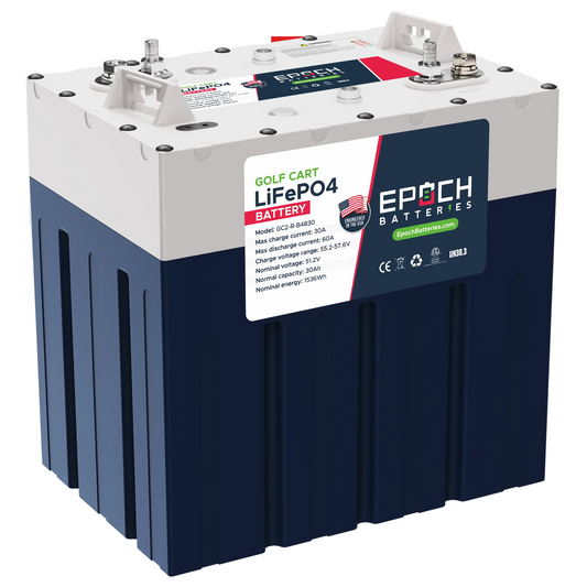 Epoch Batteries 48V 30Ah (1.54kWh) GC2 - Golf Cart LiFePO4 Lithium Battery