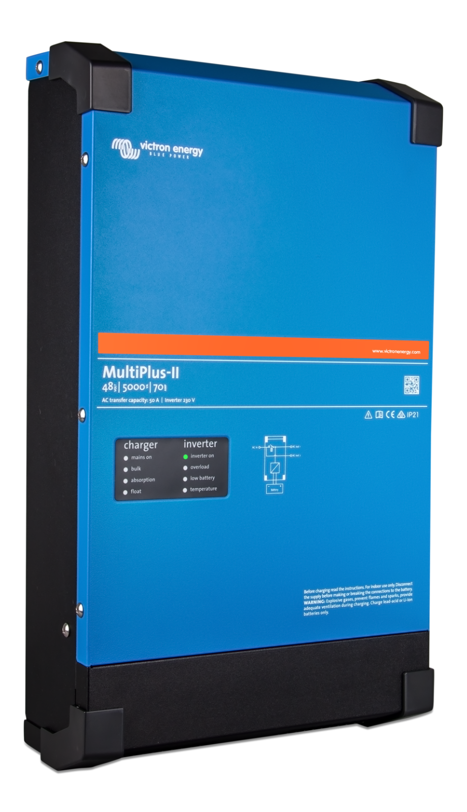 Victron PMP482505110 MultiPlus-II 48/5000/70-95 120V Auth Dealer 5 year warr