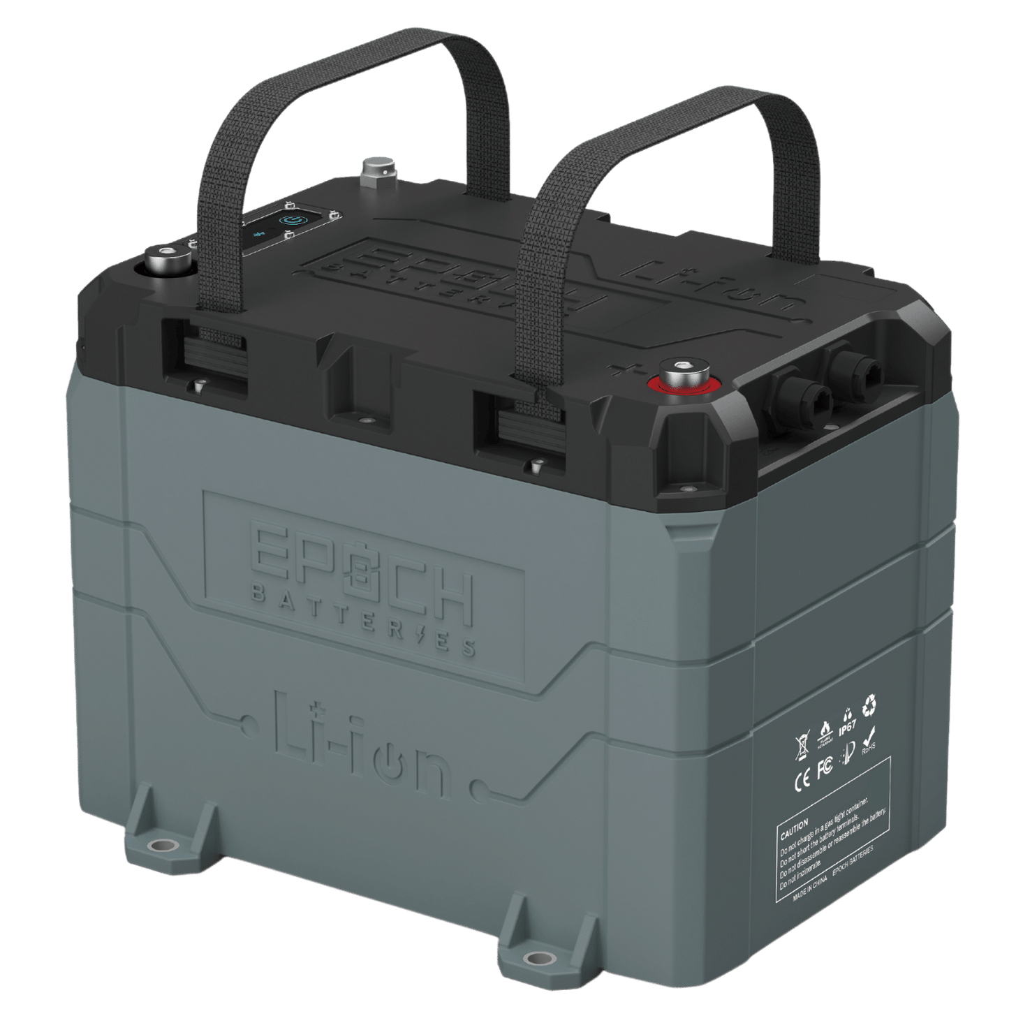 Epoch Batteries 24V 100Ah (2.56kWh) LiFePO4 Lithium Battery - Bluetooth, Heating, Waterproof