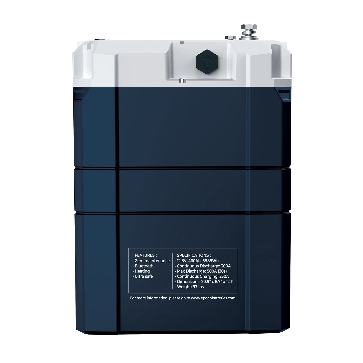 Epoch Batteries 24V 230Ah (5.89kWh) V2 Elite Series - Heated & Bluetooth & Victron Comms LiFePO4 Battery SKU: C24230A