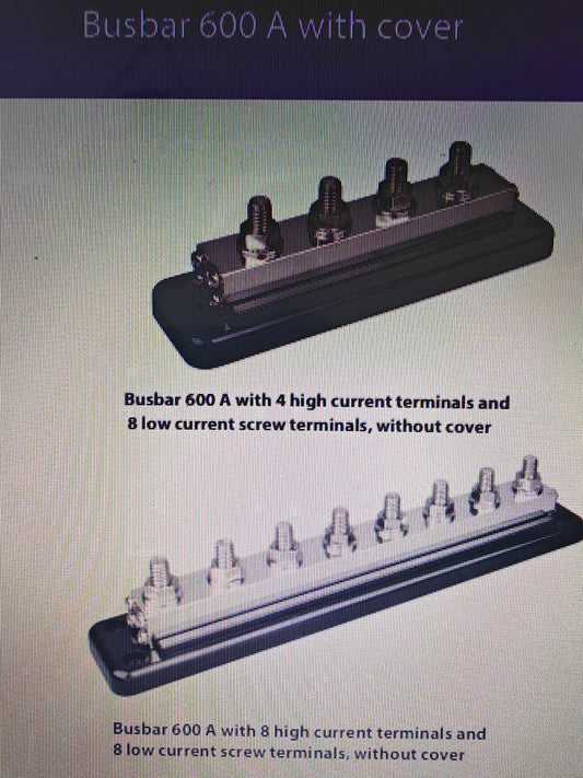 Victron Accessory DC Distribution Busbars VBB160080010 Busbar 600A 8P +cover