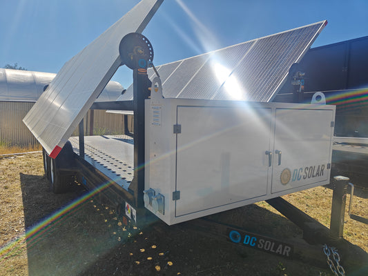 DC Solar Complete unit Remanufactured and Upgraded DC Solar Trailer with 31KWh Lithium Batteries