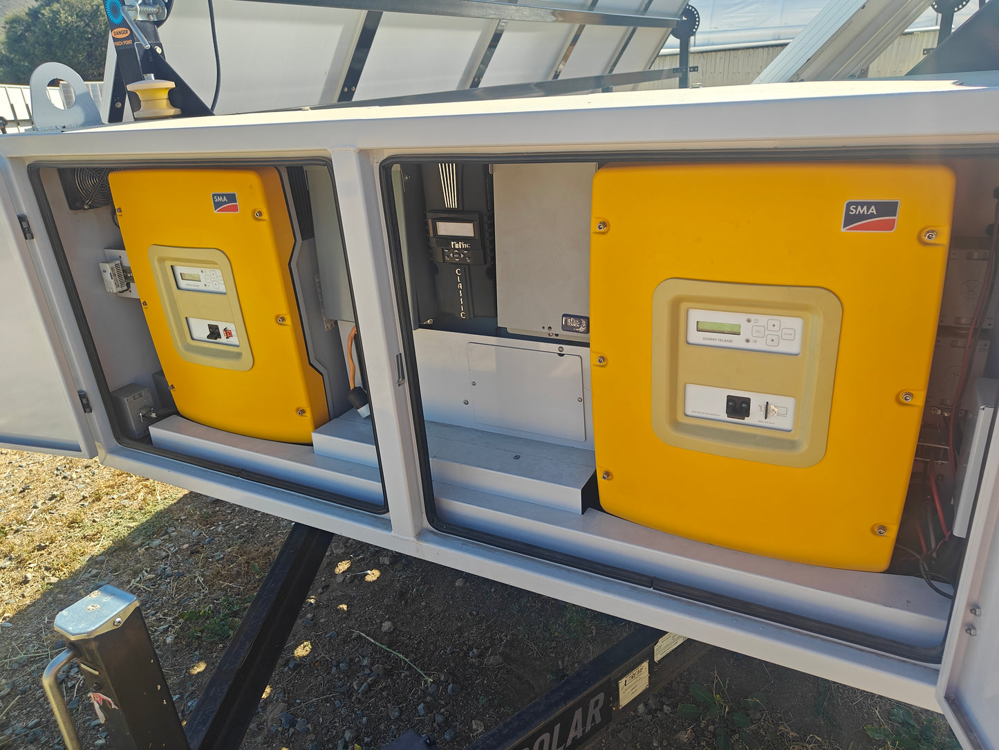 DC Solar Complete unit Remanufactured and Upgraded DC Solar Trailer with 31KWh Lithium Batteries