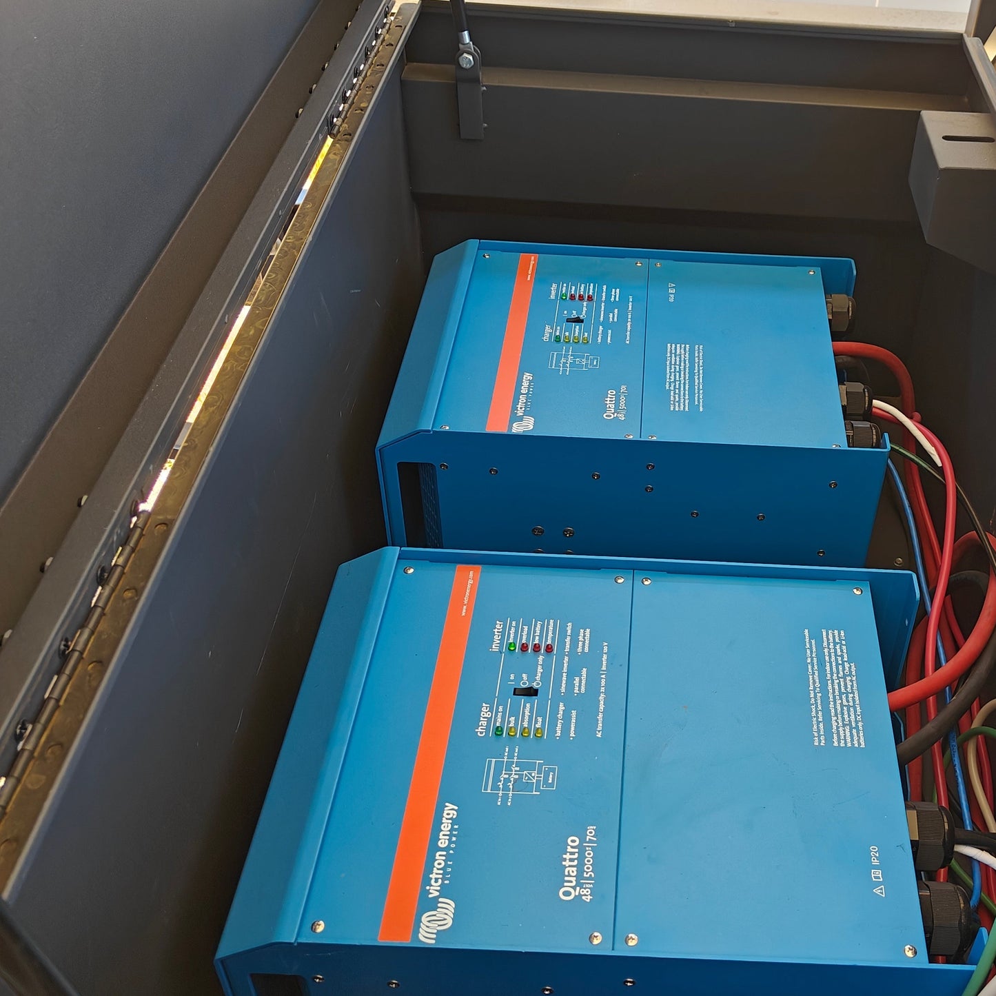 Power Box with 2x 5kva Victron Quattro + 100/50 SmartSolar + Cerbo GX