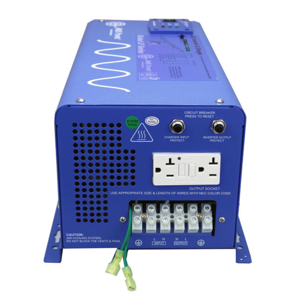 Aims Power PICOGLF20W24V120VR 2000 Watt Pure Sine Inverter Charger 24 Volt