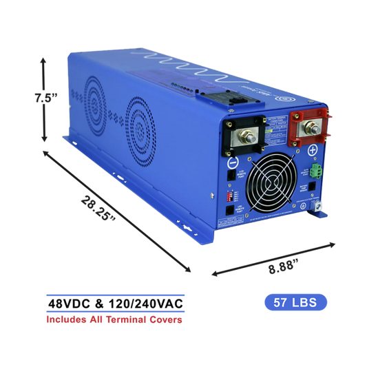 Aims Power PICOGLF40W48V240VS 4000 Watt Pure Sine Inverter Charger 48Vdc / 240Vac Input & 120/ 240Vac Split Phase Output