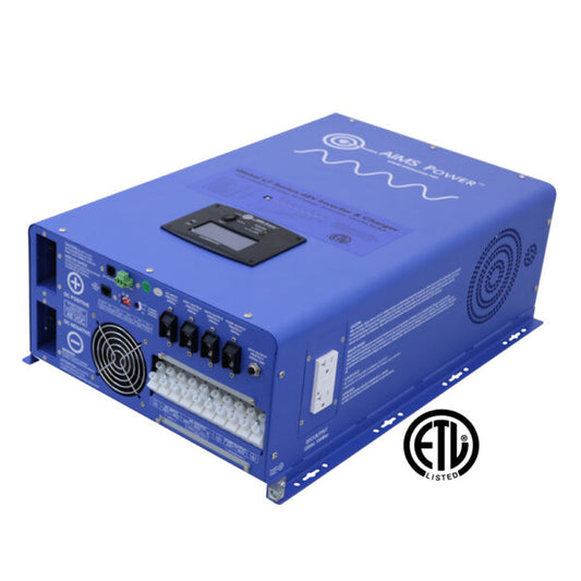 Aims Power PICOGLF80W48V240VS 8000 Watt Pure Sine Inverter Charger 48 Vdc / 240Vac Input & 120/240Vac Split Phase Output ETL Listed to UL 1741