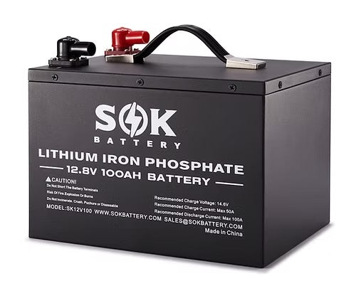 SK12V100H | SOK 12V100Ah LiFePO4 Battery Bluetooth & Built-in heater